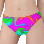 Holographic Neon Liquid Trippy Print Women's Panties