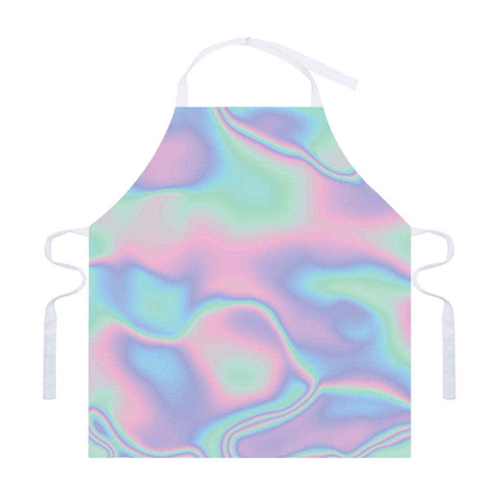 Holographic Waves Print Adjustable Apron