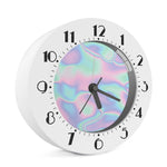 Holographic Waves Print Alarm Clock