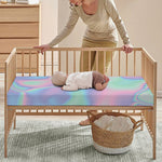 Holographic Waves Print Baby Crib Sheet