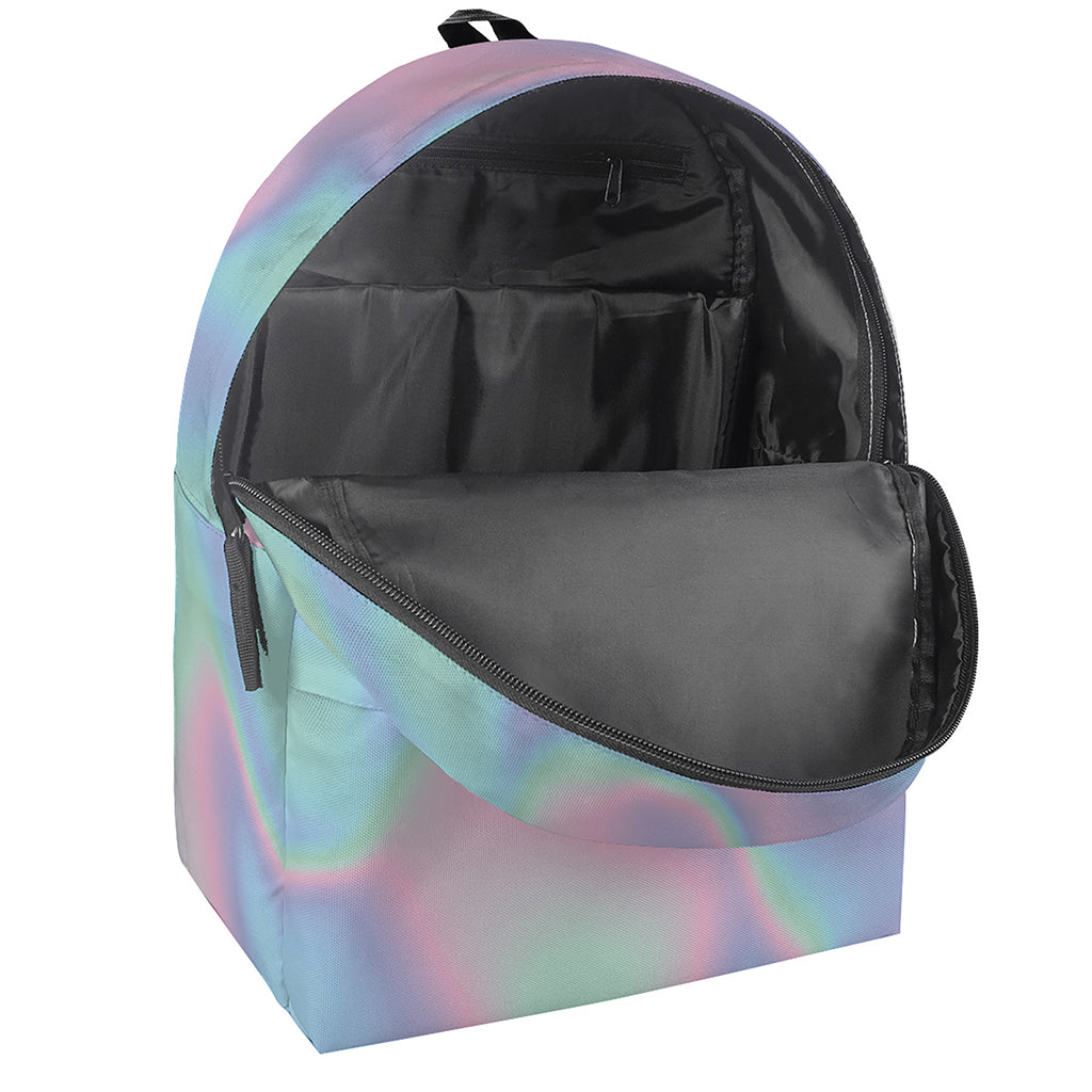 Holographic Waves Print Backpack