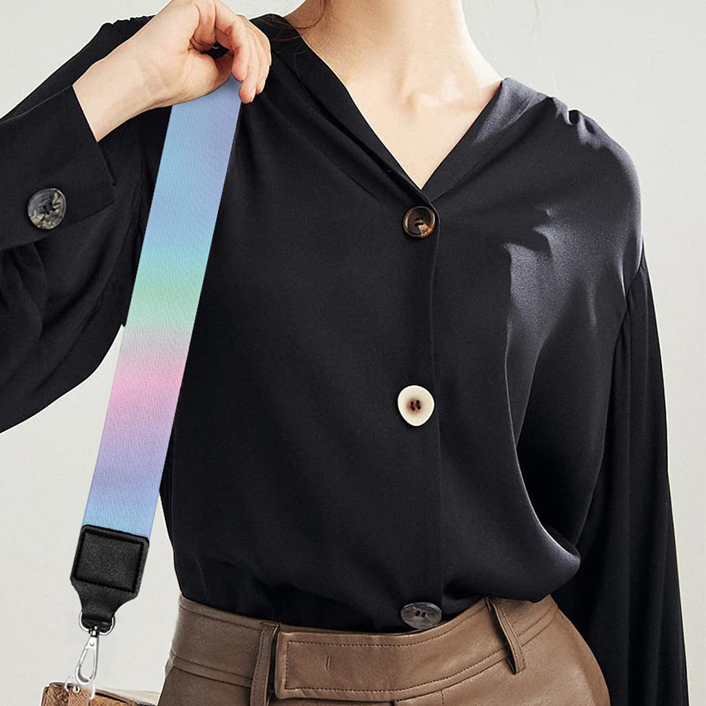 Holographic Waves Print Bag Strap