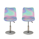 Holographic Waves Print Bar Stool Covers
