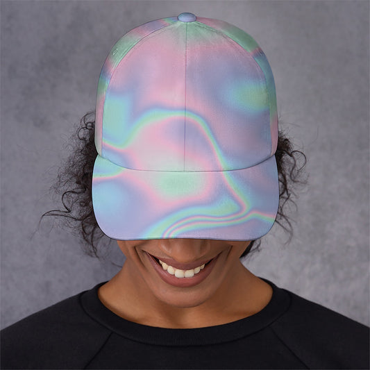 Holographic Waves Print Baseball Cap
