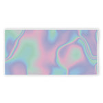 Holographic Waves Print Beach Towel