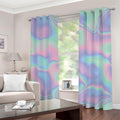 Holographic Waves Print Dimout Grommet Curtains
