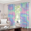 Holographic Waves Print Blackout Grommet Curtains