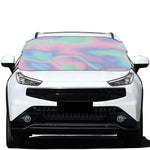 Holographic Waves Print Car Windshield Snow Cover