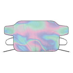 Holographic Waves Print Car Windshield Snow Cover
