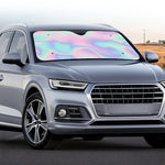 Holographic Waves Print Car Windshield Sun Shade