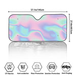Holographic Waves Print Car Windshield Sun Shade