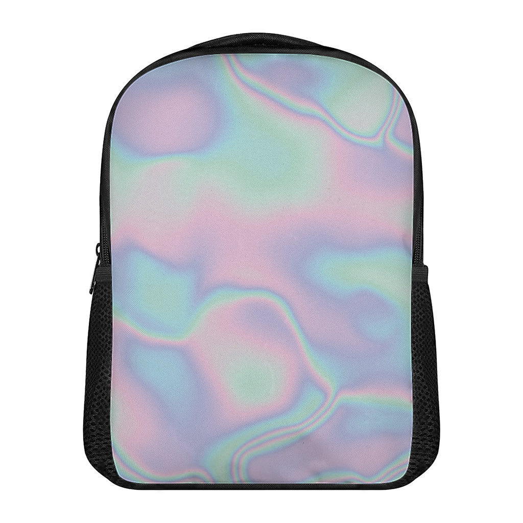 Holographic Waves Print Casual Backpack