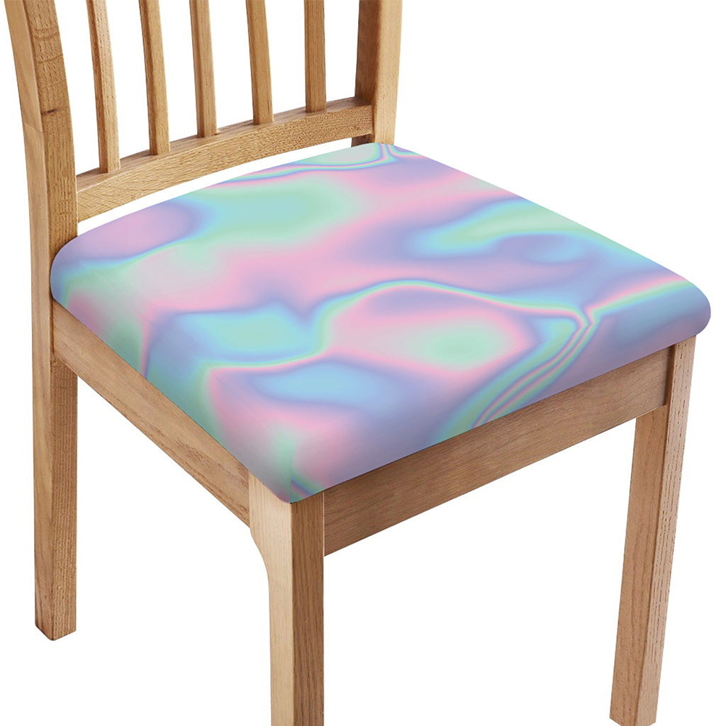 Holographic Waves Print Chair Cushion Cover
