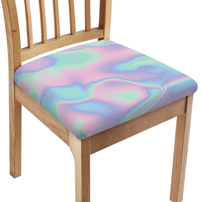 Holographic Waves Print Chair Cushion Cover