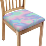 Holographic Waves Print Chair Cushion Cover