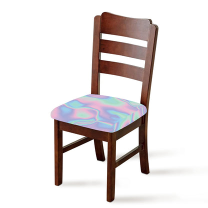Holographic Waves Print Chair Cushion Cover