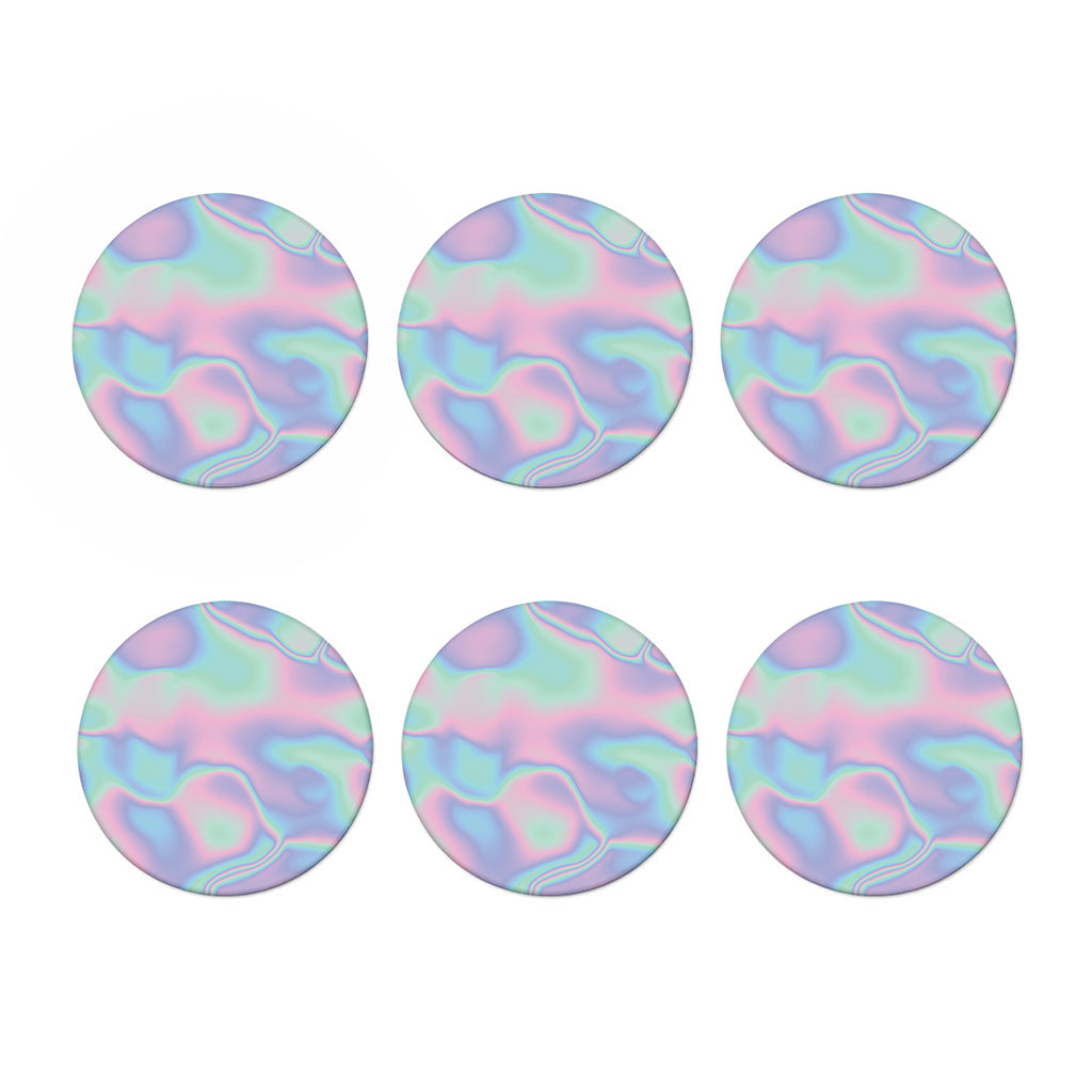 Holographic Waves Print Coaster Set