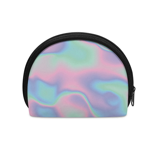 Holographic Waves Print Coin Purse