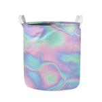 Holographic Waves Print Collapsible Laundry Basket