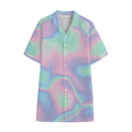 Holographic Waves Print Cotton Hawaiian Shirt