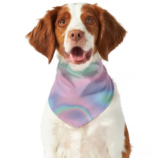 Holographic Waves Print Dog Bandana