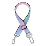 Holographic Waves Print Dog Seat Belt