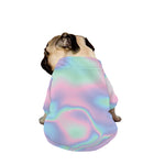 Holographic Waves Print Dog Zip Up Jacket