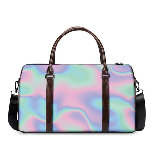 Holographic Waves Print Duffle Bag