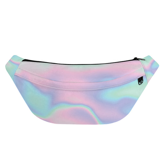 Holographic Waves Print Fanny Pack