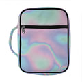 Holographic Waves Print Front Pocket Bible Bag