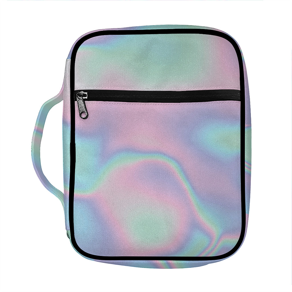 Holographic Waves Print Front Pocket Bible Bag