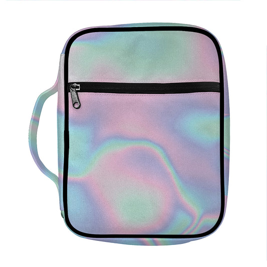 Holographic Waves Print Front Pocket Bible Bag