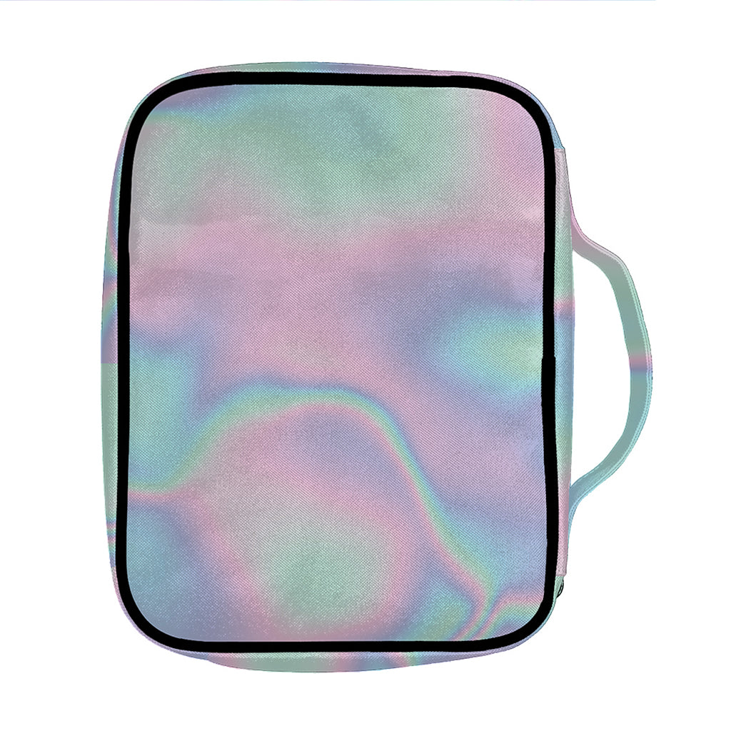 Holographic Waves Print Front Pocket Bible Bag