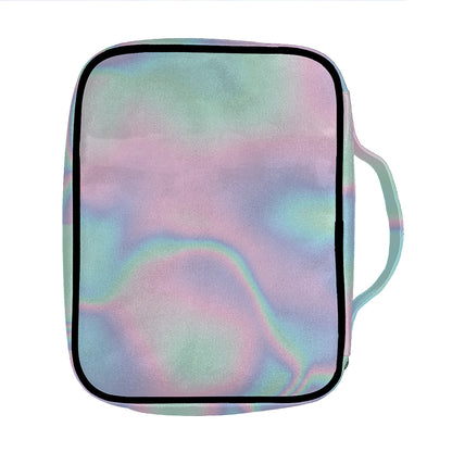 Holographic Waves Print Front Pocket Bible Bag