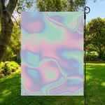 Holographic Waves Print Garden Flag