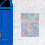 Holographic Waves Print Garden Flag