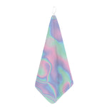 Holographic Waves Print Hand Towel