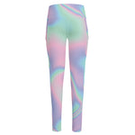 Holographic Waves Print High-Waisted Pocket Leggings