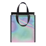 Holographic Waves Print Insulated Lunch Tote