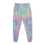 Holographic Waves Print Jogger Pants