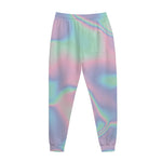 Holographic Waves Print Jogger Pants