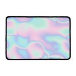 Holographic Waves Print Kitchen Mat