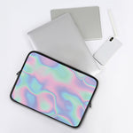 Holographic Waves Print Laptop Sleeve