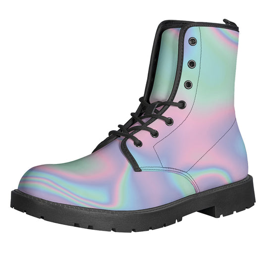 Holographic Waves Print Backpack