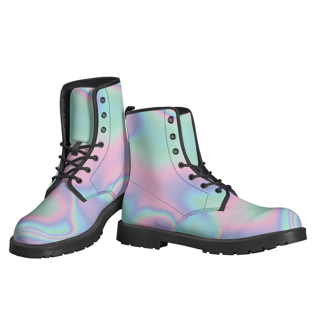 Holographic Waves Print Backpack