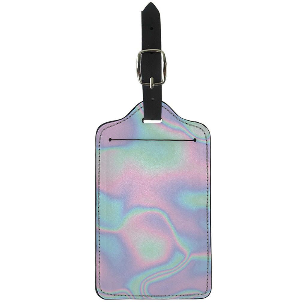 Holographic Waves Print Luggage Tag