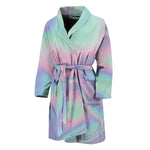 Holographic Waves Print Men's Bathrobe
