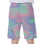 Holographic Waves Print Men's Beach Shorts