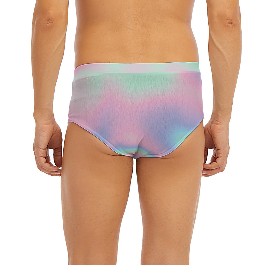 Holographic Waves Print Men's Briefs