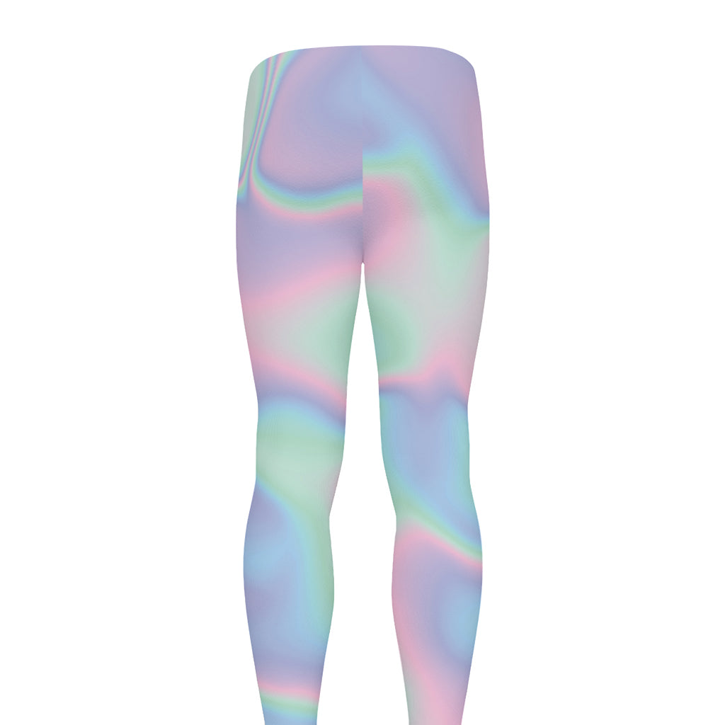 Holographic Waves Print Men's leggings